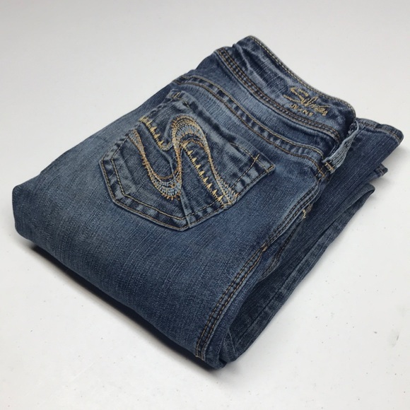 VINTAGE SILVER BOOT CUT, TONI 24/33 GREAT STICHING PATTERN *602